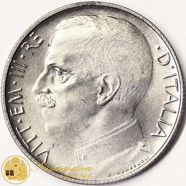 VITTORIO EMANUELE III 50 Centesimi 1925 bordo rigato Fdc Raro in Fdc #PV137