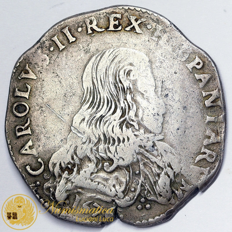MILANO Carlo II 1676-1700 FILIPPO 1676 Ag 27,02 g BB RARO #PV12