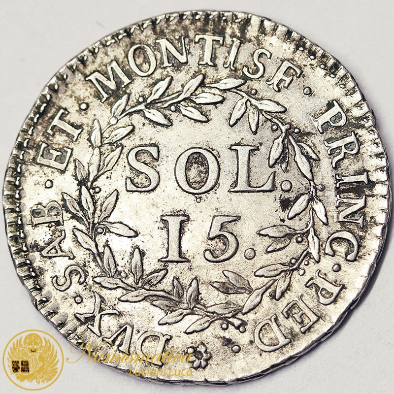 VITTORIO AMEDEO III 15 Soldi 1794 Spl/Q.Fdc Rara #3094