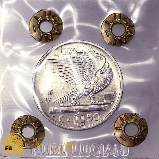 VITTORIO EMANUELE III 50 Centesimi 1936 Impero RARA più di Spl #PV202