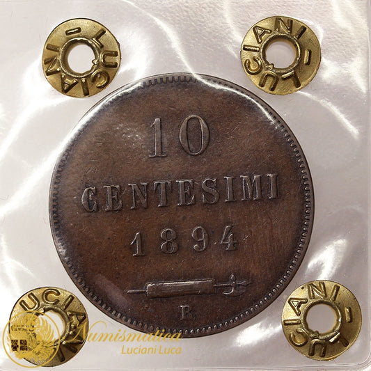 SAN MARINO 10 Centesimi 1894 Spl+ #PV290
