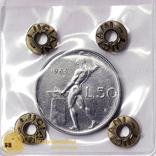 ITALIA 50 Lire 1965 Vulcano Fdc #P76