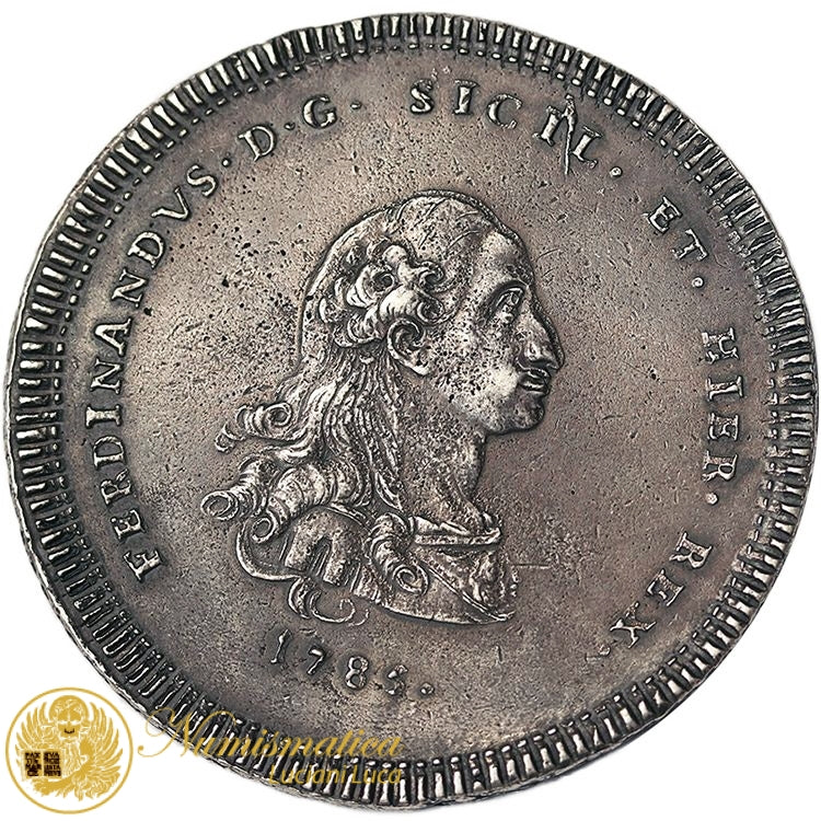 PALERMO Oncia da 30 Tarì 1785 Ferdinando III di Borbone Ag Molto Rara BB+ #15