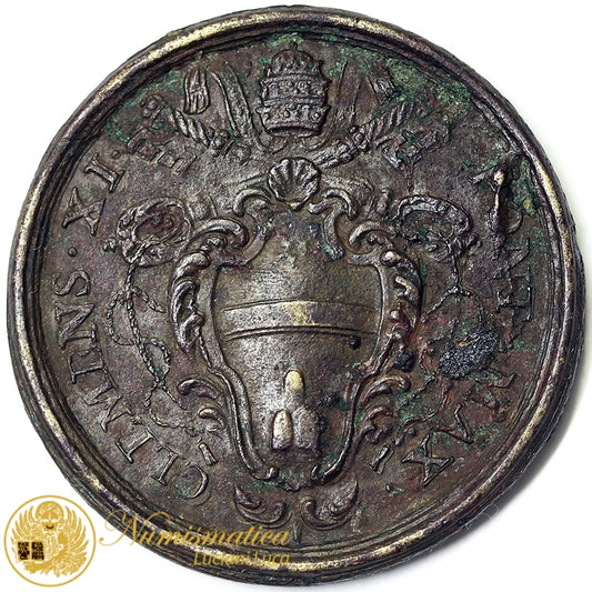 STATO PONTIFICIO Clemente XI 1700-21 Peso Monetale Doblone d'Italia BB RARO #PV26