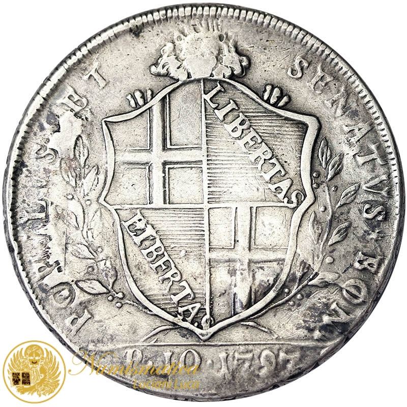 BOLOGNA Governo Popolare 10 PAOLI 1797 Variante gocce di pioggia NON COMUNE Q.BB #PV786