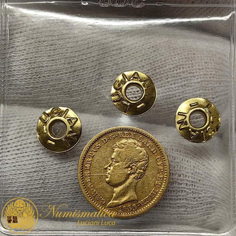 REGNO DI SARDEGNA Carlo Alberto 10 LIRE 1833 Genova Au 3,22 gr MOLTO RARO BB #PV184