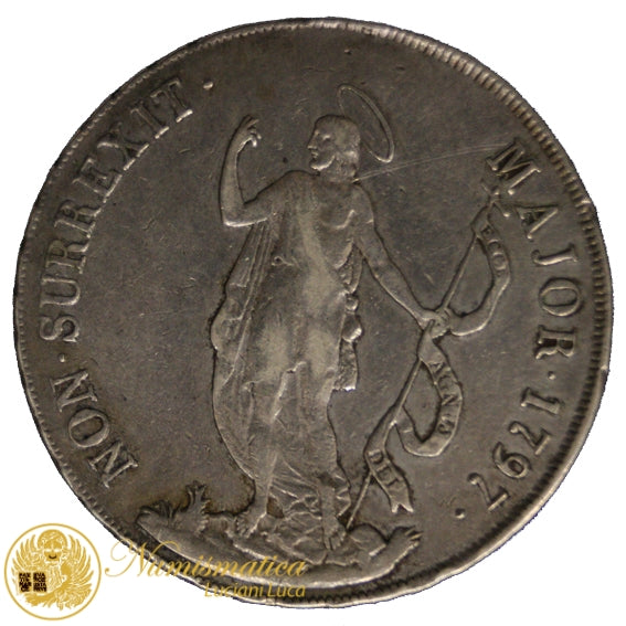 LIGURIA Nuova Monetazione 8 Lire 1797 Genova BEL BB Rara #PV321