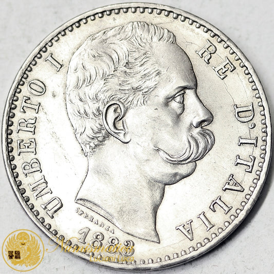 UMBERTO I 2 Lire 1883 Roma argento Spl/Q.Fdc #P82