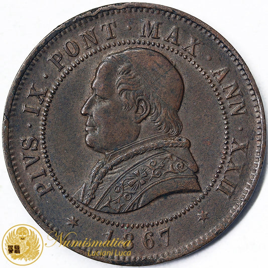 STATO PONTIFICIO 4 Soldi 1867 PIO IX 1846-78 An. XXII #4428