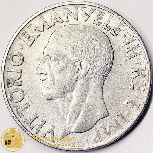 VITTORIO EMANUELE III 1 Lira 1943 Impero Anno XXI Roma Acmonital Spl- #889