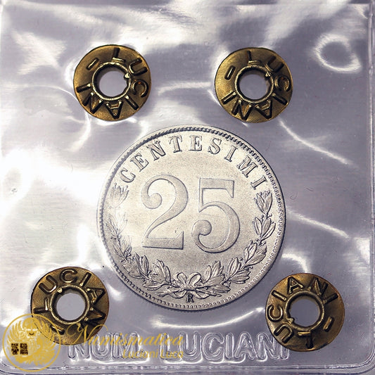 VITTORIO EMANUELE III 25 Centesimi 1903 BB/Q.Spl RARO #P283