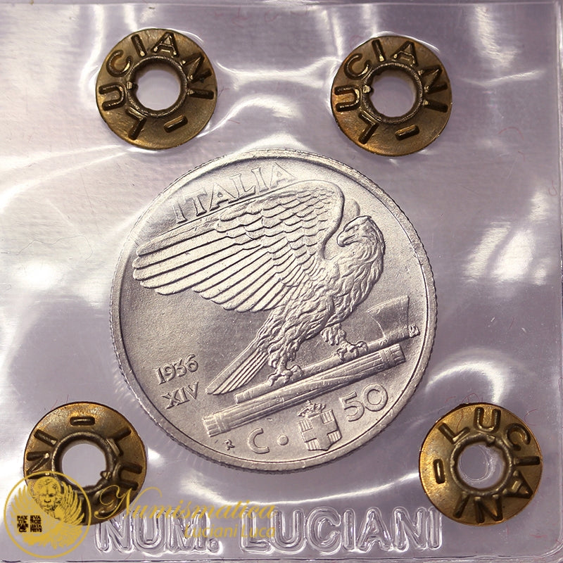 VITTORIO EMANUELE III 50 Centesimi 1936 Impero Q.Fdc RARA #PV284