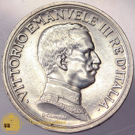 VITTORIO EMANUELE III 2 Lire 1917 BB/Spl RARA #PV105