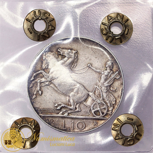 VITTORIO EMANUELE III 10 Lire 1926 BB RARA #PV136