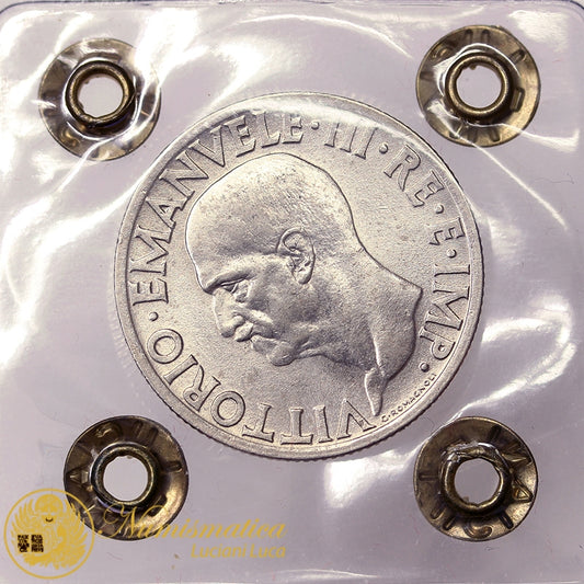 VITTORIO EMANUELE III 1 Lira 1936 Impero Q.Fdc RARA #PV152