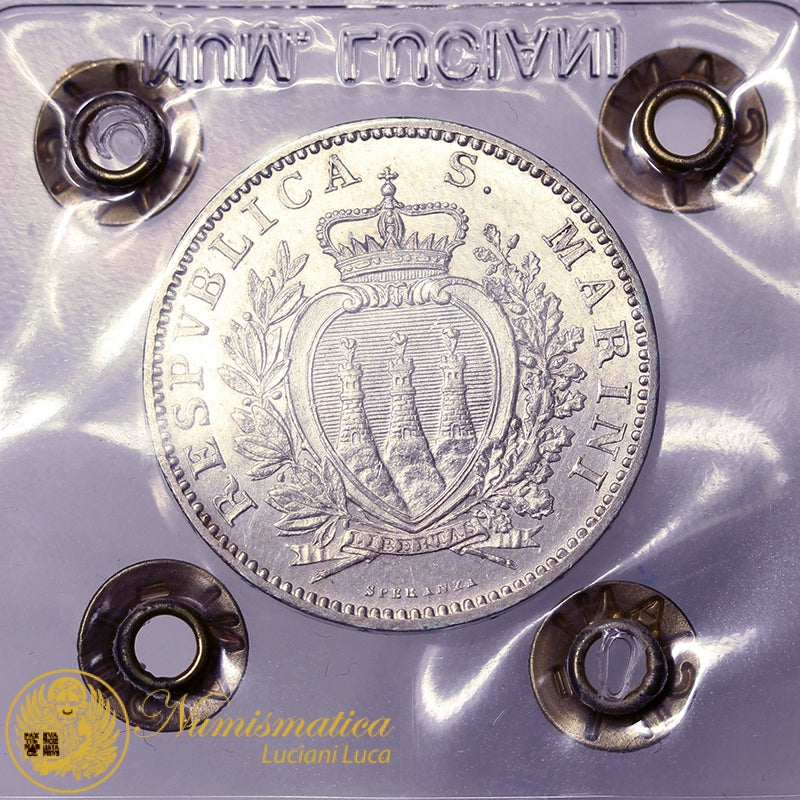 SAN MARINO 2 Lire 1906 Roma I^ Monetazione RARA SPL+ #PV762A