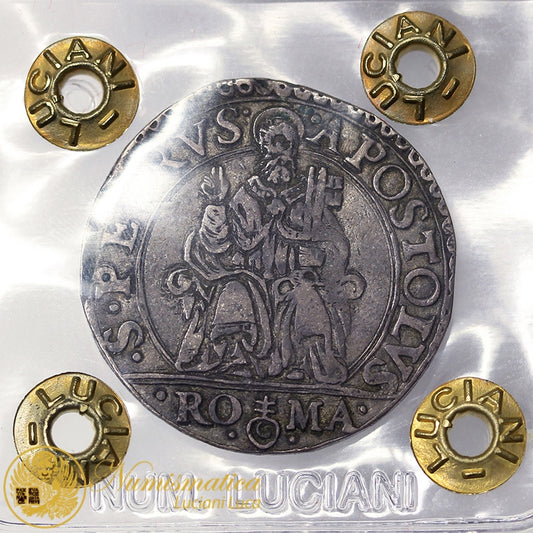 STATO PONTIFICIO Paolo IV 1555-59 Testone per Roma Spl #PV323