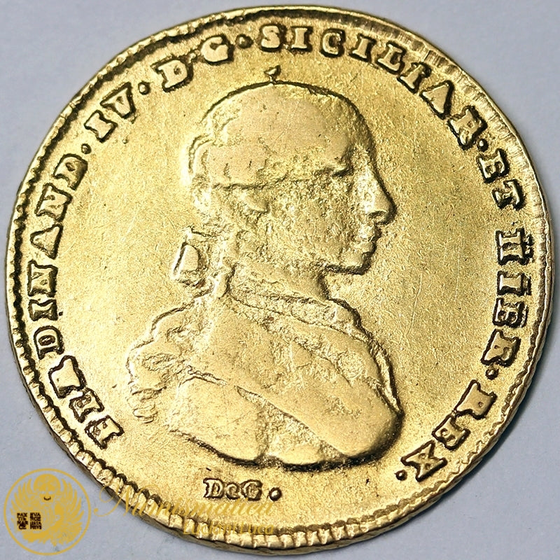 REGNO DI NAPOLI 1759-1816 Ferdinando IV di Borbone 4 Ducati 1765 Raro BB #PV327