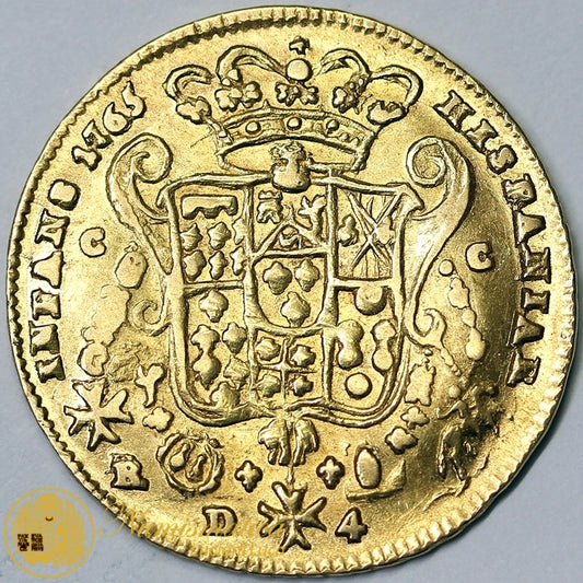REGNO DI NAPOLI 1759-1816 Ferdinando IV di Borbone 4 Ducati 1765 Raro BB #PV327