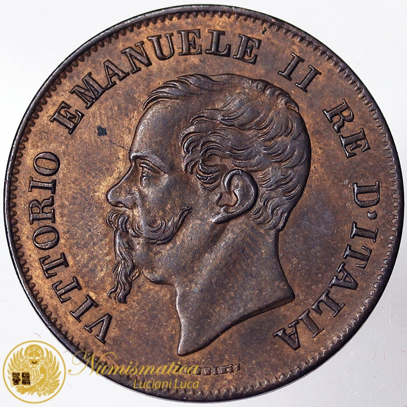 VITTORIO EMANUELE II 5 Centesimi 1861 Milano Q.Fdc #2751