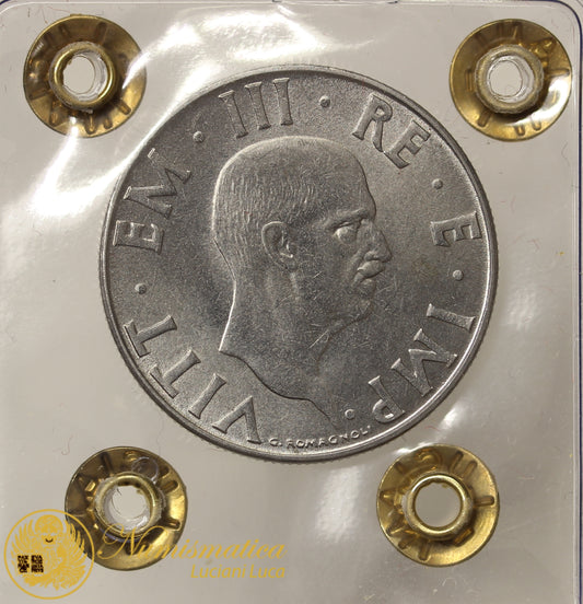 VITTORIO EMANUELE III 2 Lire 1943 Impero Spl/Q.Fdc RARO #PV750